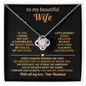 To My Beautiful Wife – Love Knot Necklace