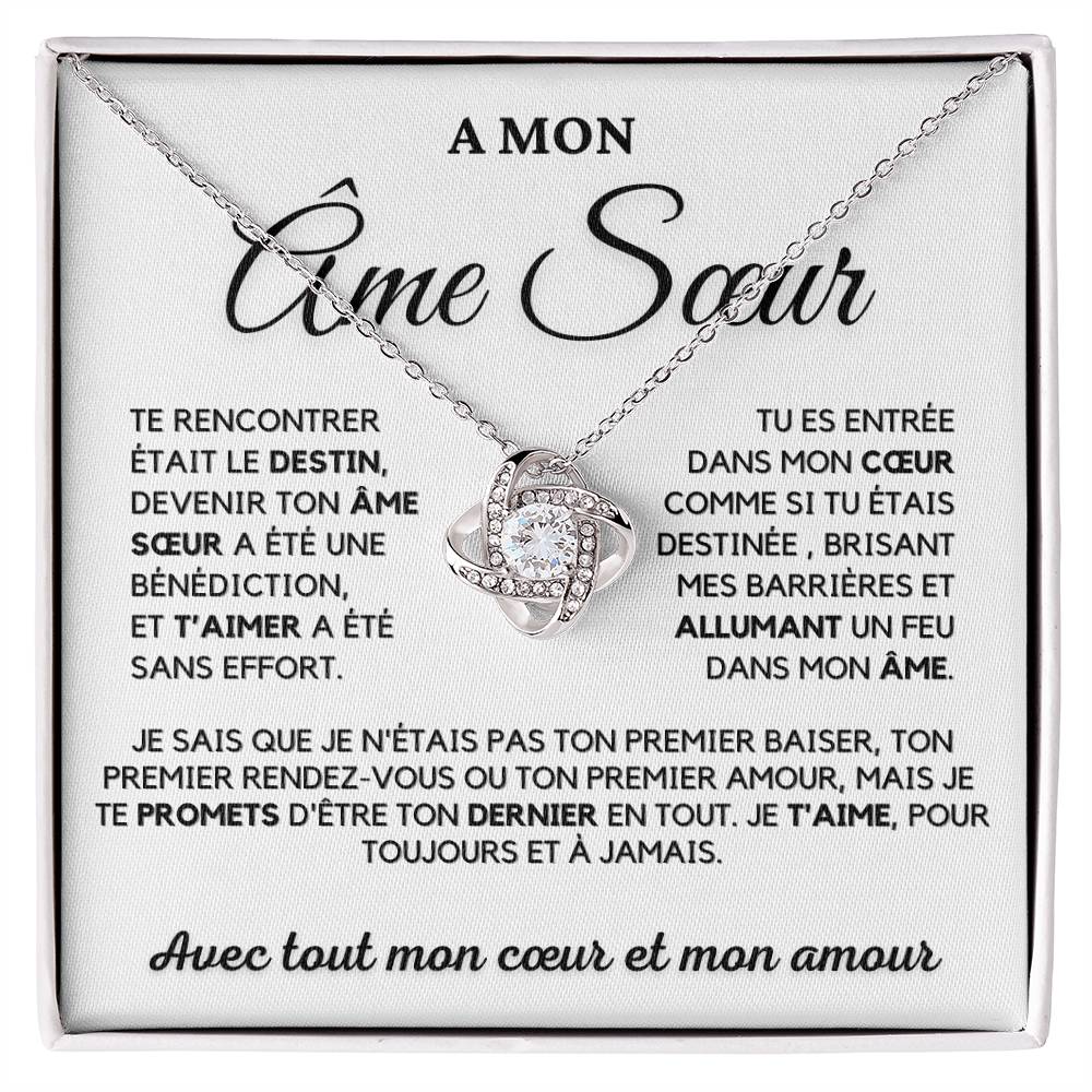 Pendentif Pour Femme Avec Message D'amour | A Mon Âme Sœur