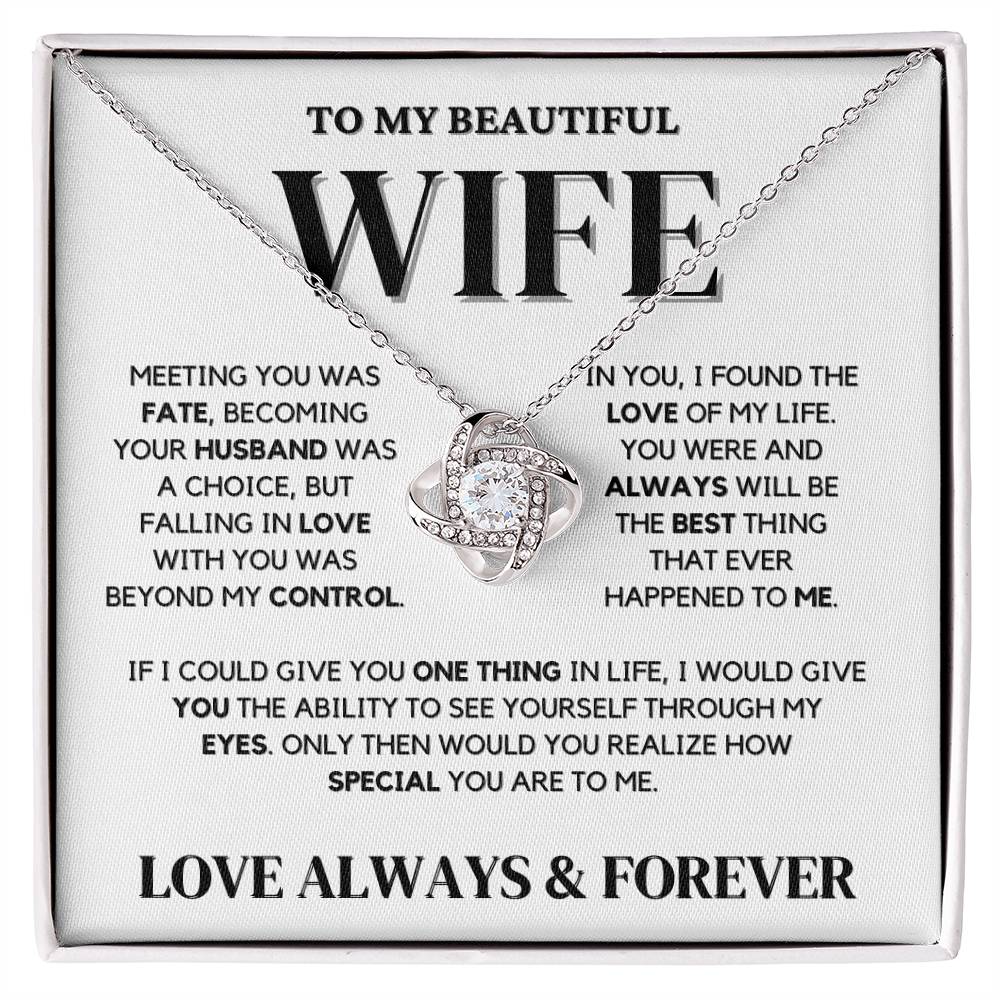 To My Wife Necklace - Heartfelt Gift for Wife