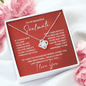 To My Soulmate Necklace – 14K White Gold Love Knot Gift