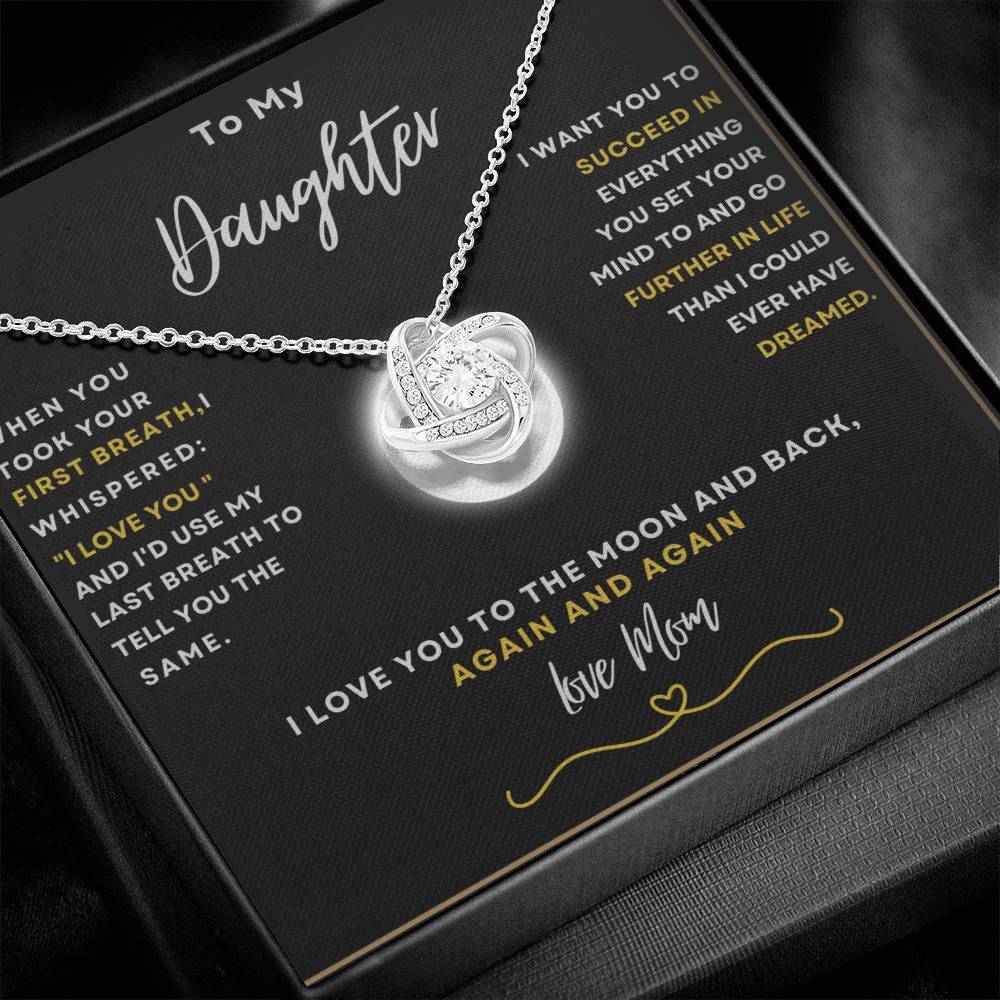 To My Daughter Necklace From Mom