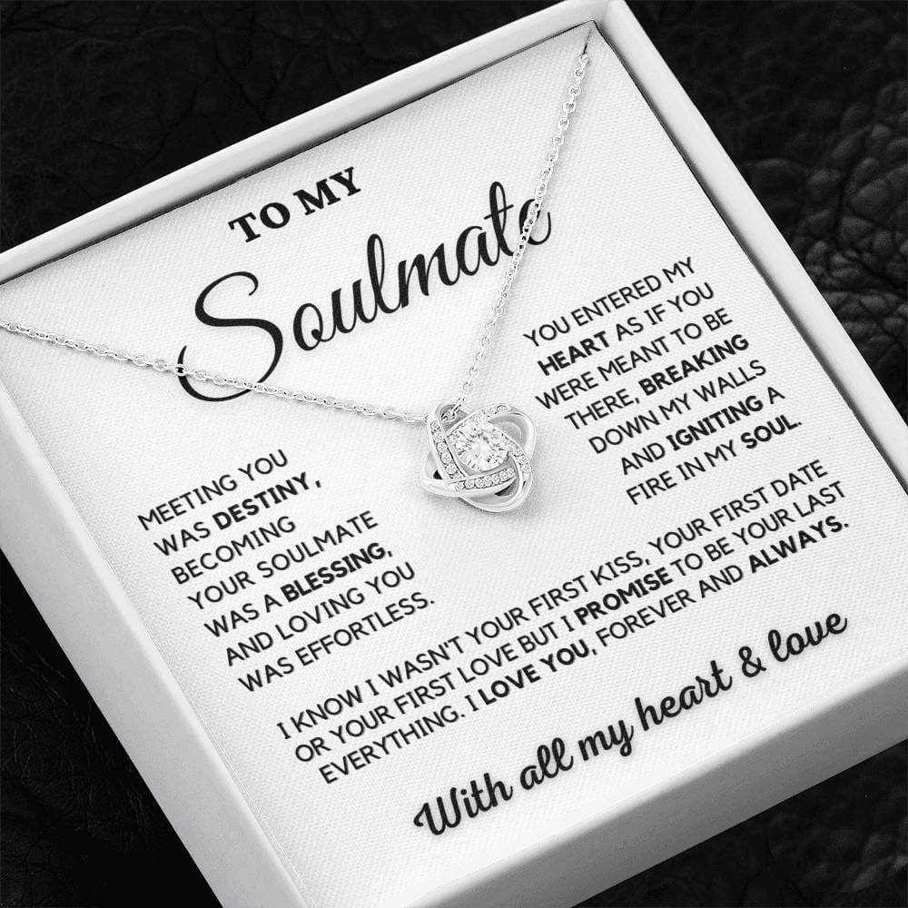 To My Soulmate Necklace | Meeting You Was Destiny | Gold or Silver