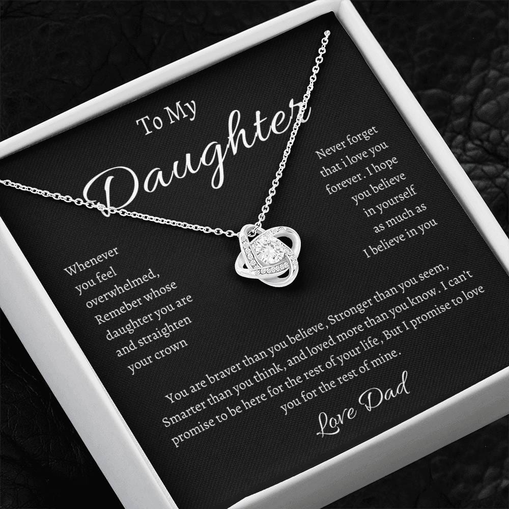 To My Daughter Necklace Gift From Dad - Strength Gift