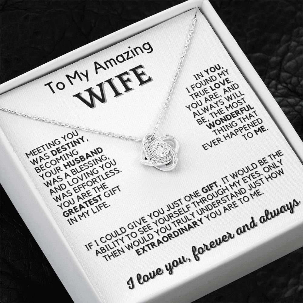 Necklace for Wife | To My Amazing Wife | Gift with Romantic Message