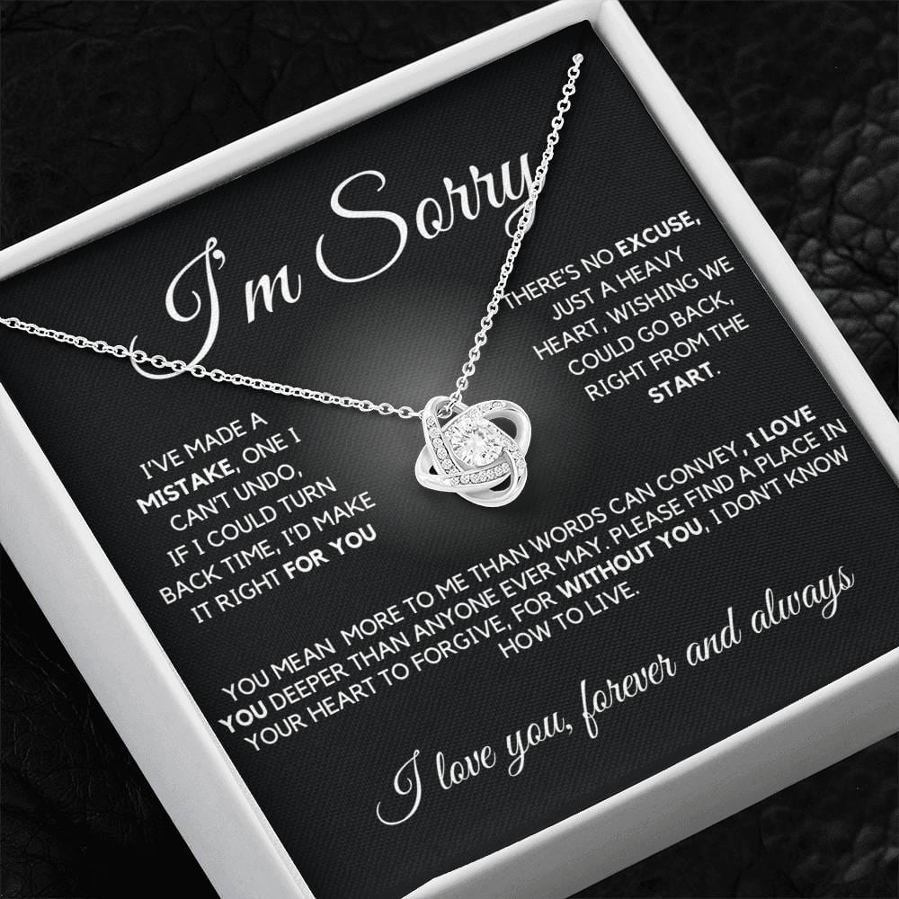 I'm Sorry Necklace Gift | Heartfelt Apology Pendant | Elegant Jewelry for Forgiveness