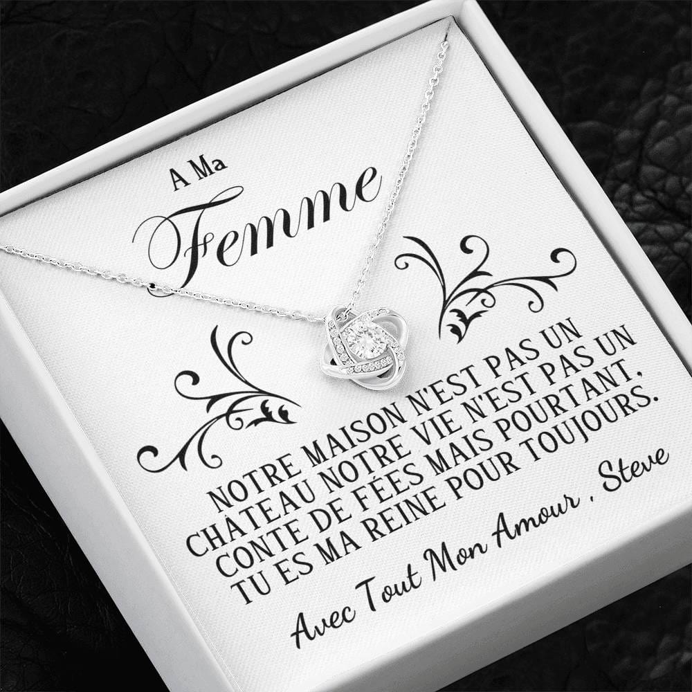 Pour Ma Femme | Collier Eternel Femme | Cadeau Personnalisé avec Message Romantique