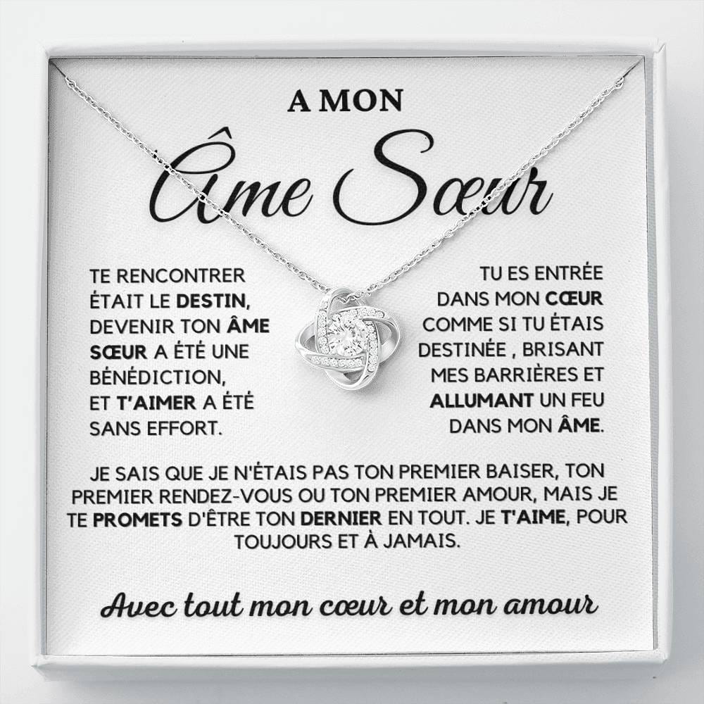 Pendentif Pour Femme Avec Message D'amour | A Mon Âme Sœur