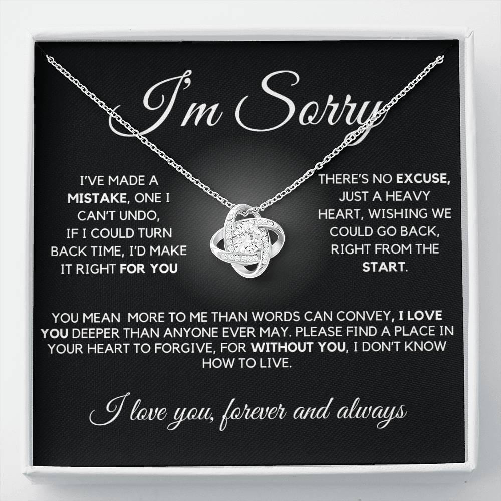 I'm Sorry Necklace Gift | Heartfelt Apology Pendant | Elegant Jewelry for Forgiveness