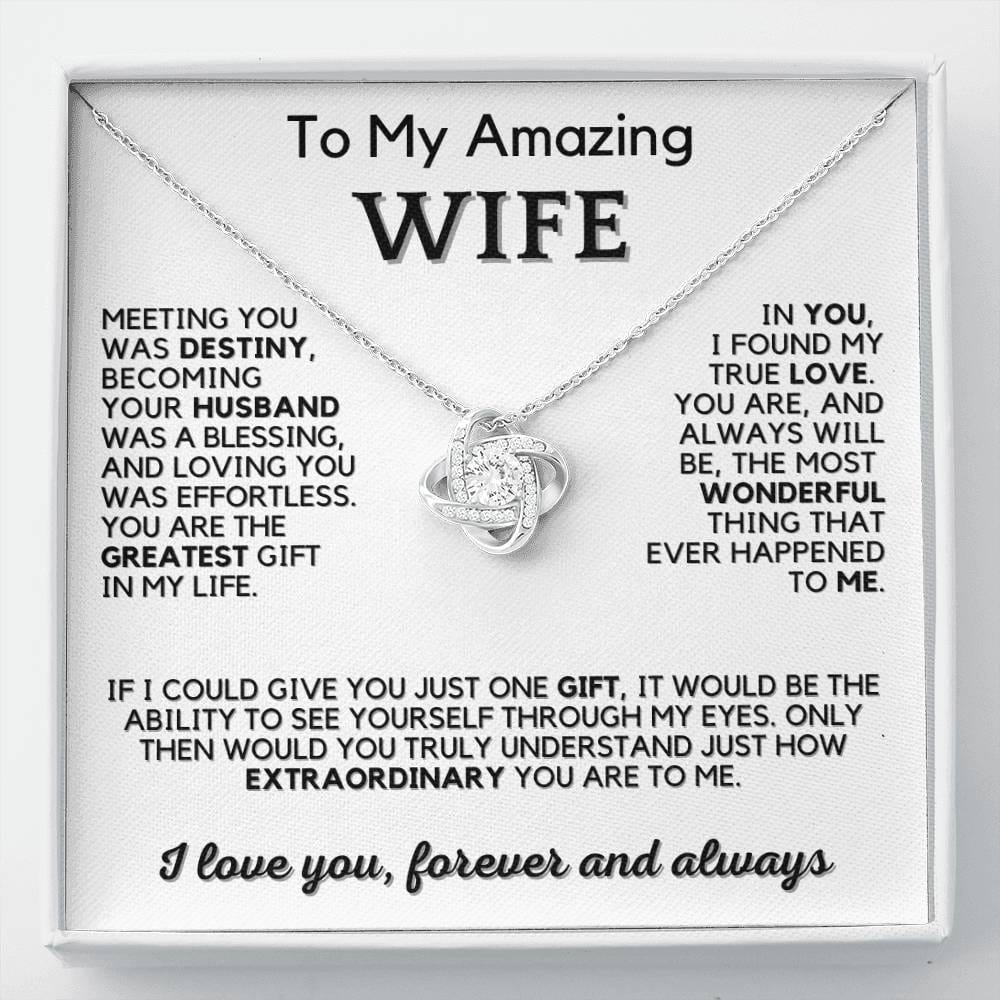 Necklace for Wife | To My Amazing Wife | Gift with Romantic Message