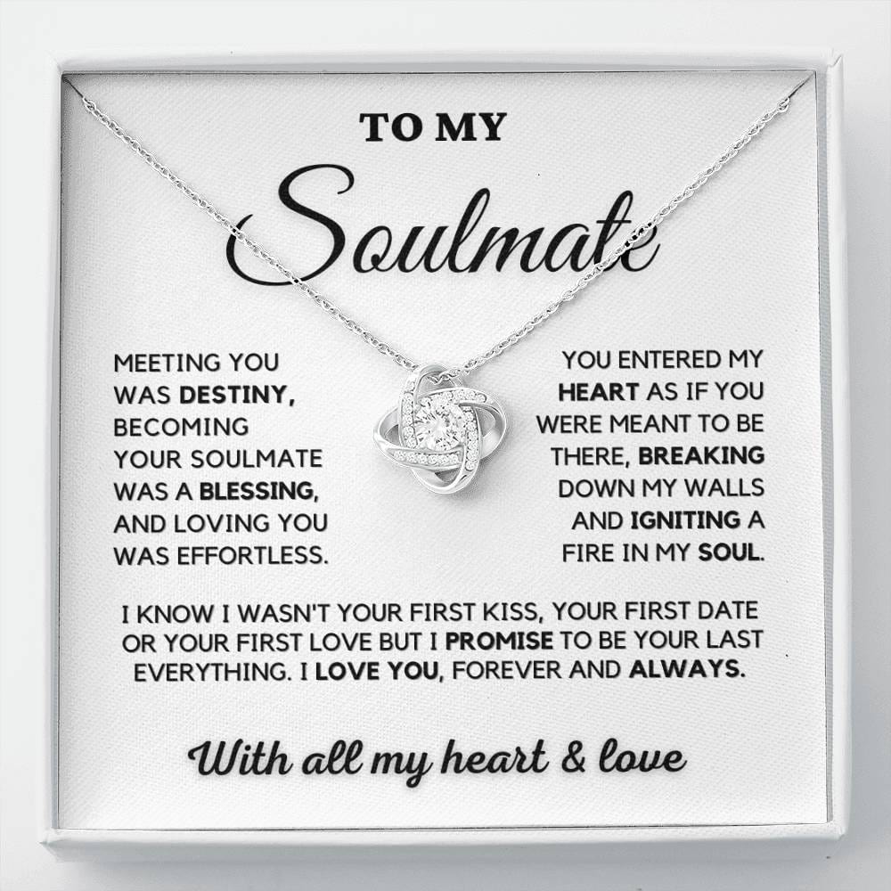 To My Soulmate Necklace | Meeting You Was Destiny | Gold or Silver