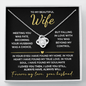 To My Beautiful Wife – Love Knot Necklace