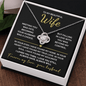 To My Beautiful Wife – Love Knot Necklace
