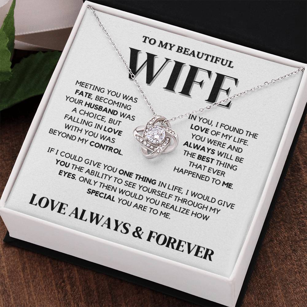 To My Wife Necklace - Heartfelt Gift for Wife