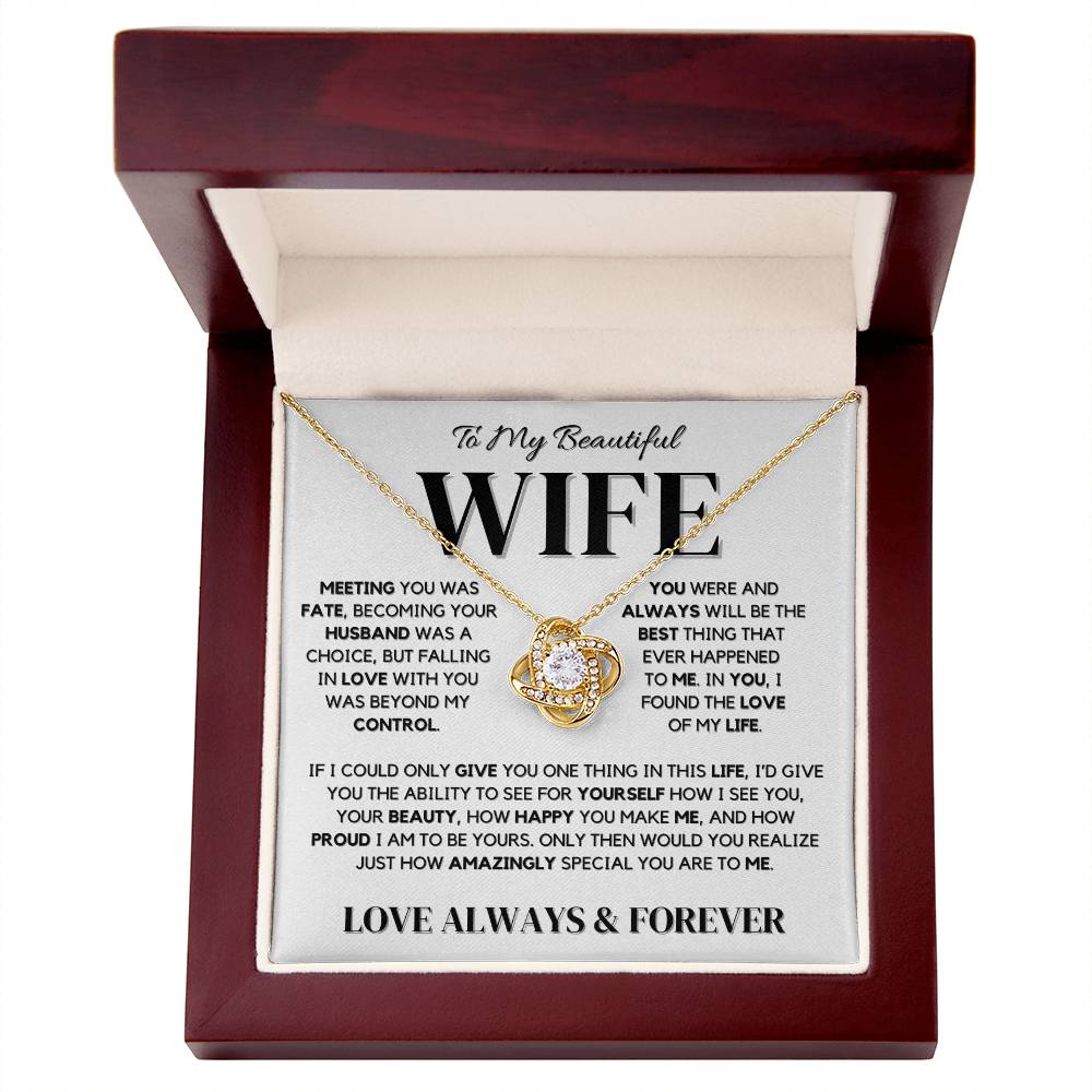 Beautiful Wife Necklace - Love Always & Forever