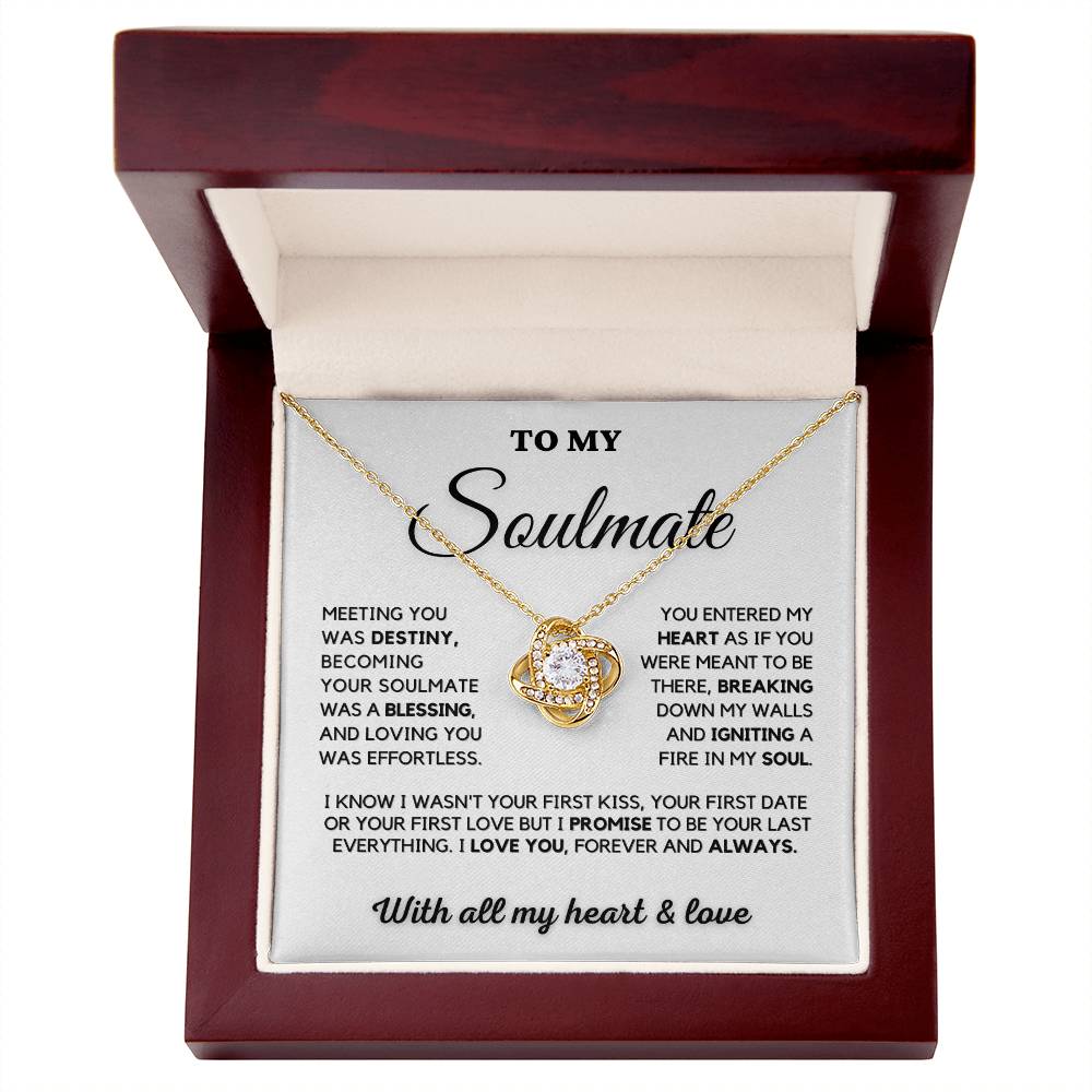 To My Soulmate Necklace | Meeting You Was Destiny | Gold or Silver