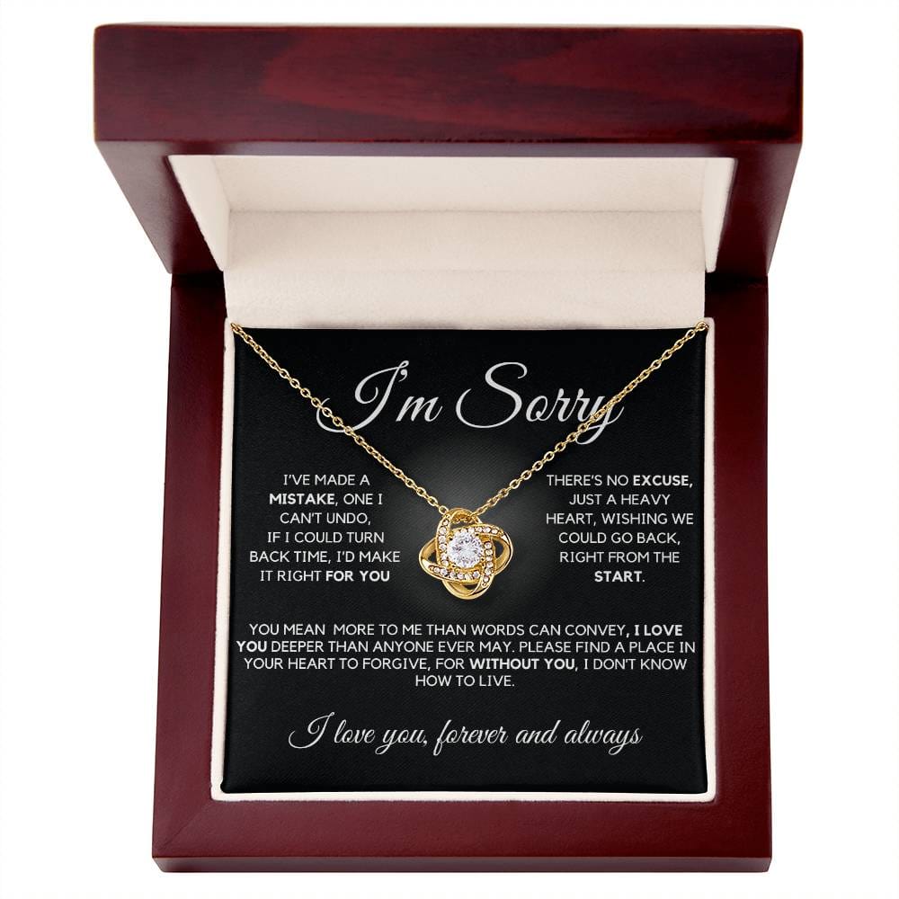 I'm Sorry Necklace Gift | Heartfelt Apology Pendant | Elegant Jewelry for Forgiveness