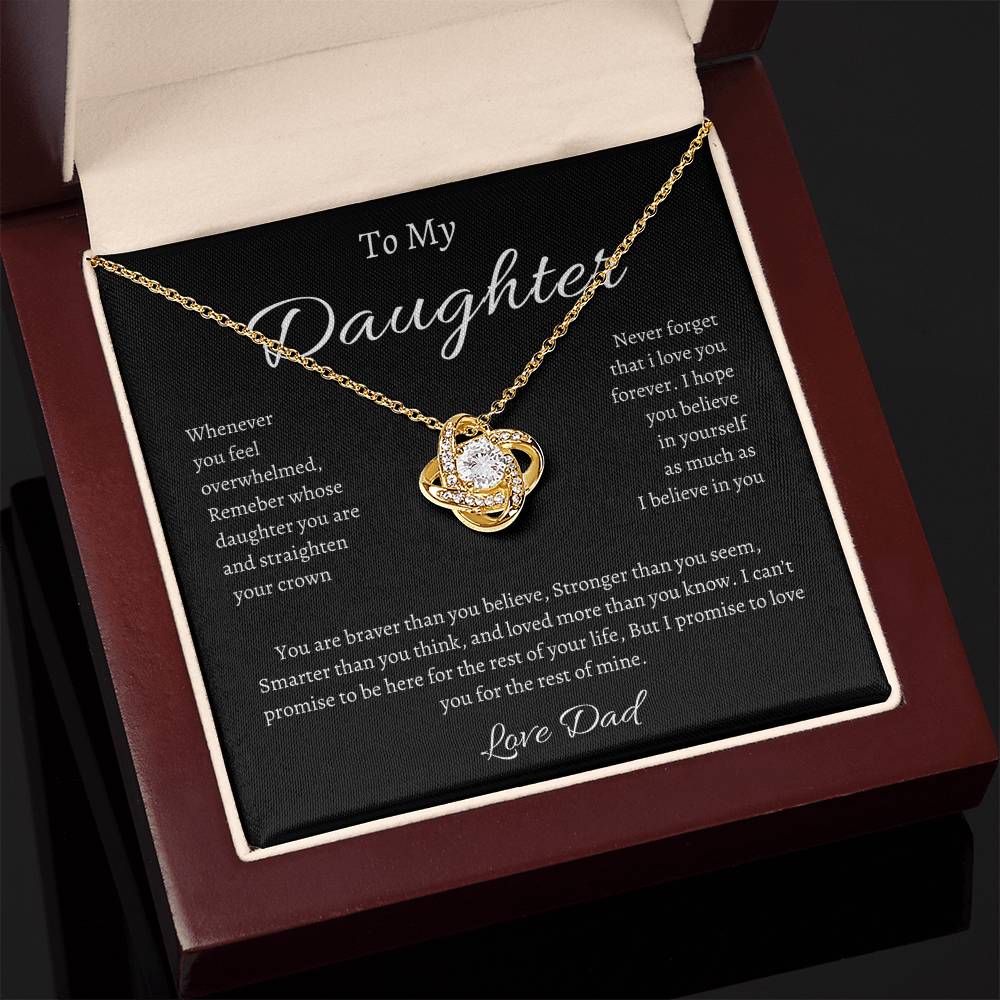 To My Daughter Necklace Gift From Dad - Strength Gift