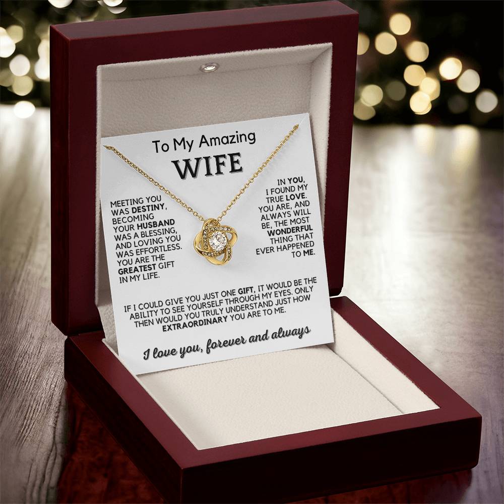 Necklace for Wife | To My Amazing Wife | Gift with Romantic Message