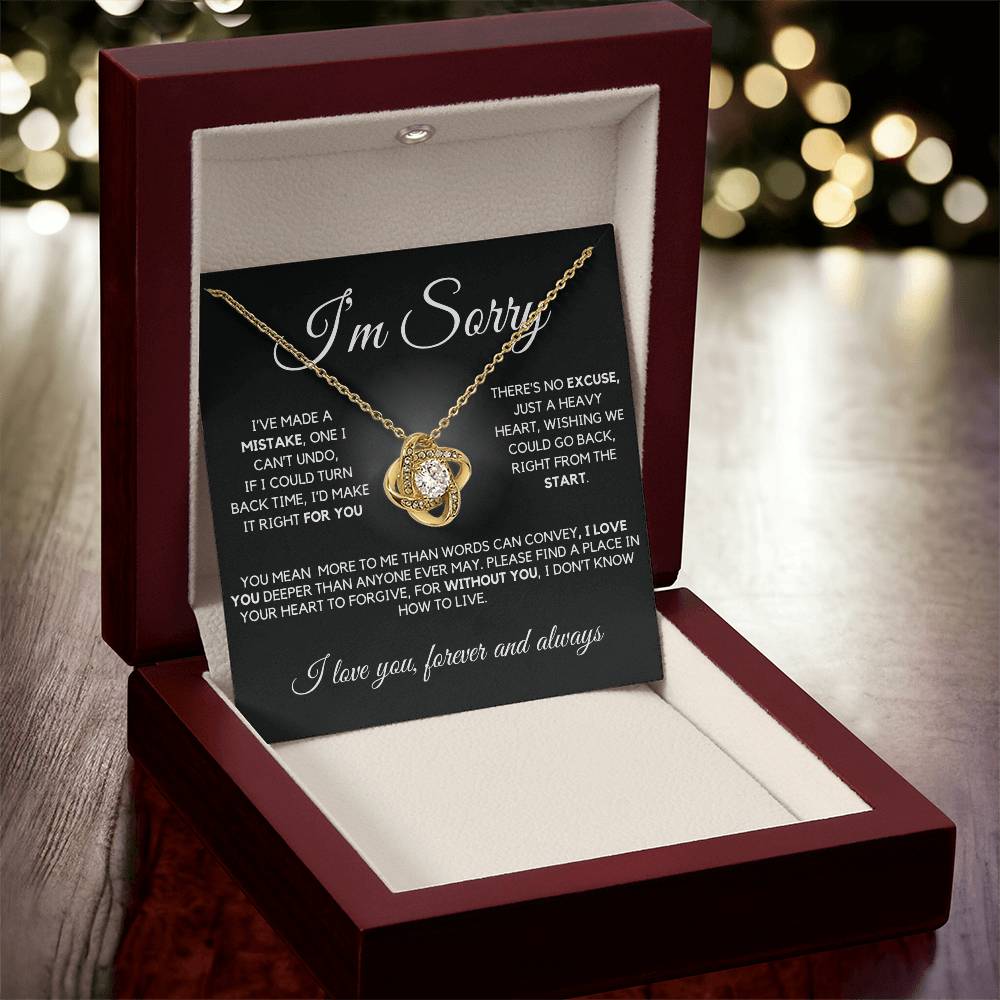 I'm Sorry Necklace Gift | Heartfelt Apology Pendant | Elegant Jewelry for Forgiveness