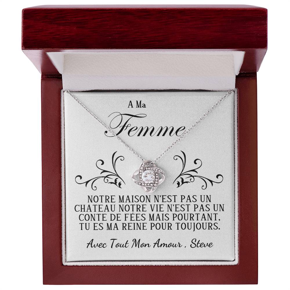 Pour Ma Femme | Collier Eternel Femme | Cadeau Personnalisé avec Message Romantique