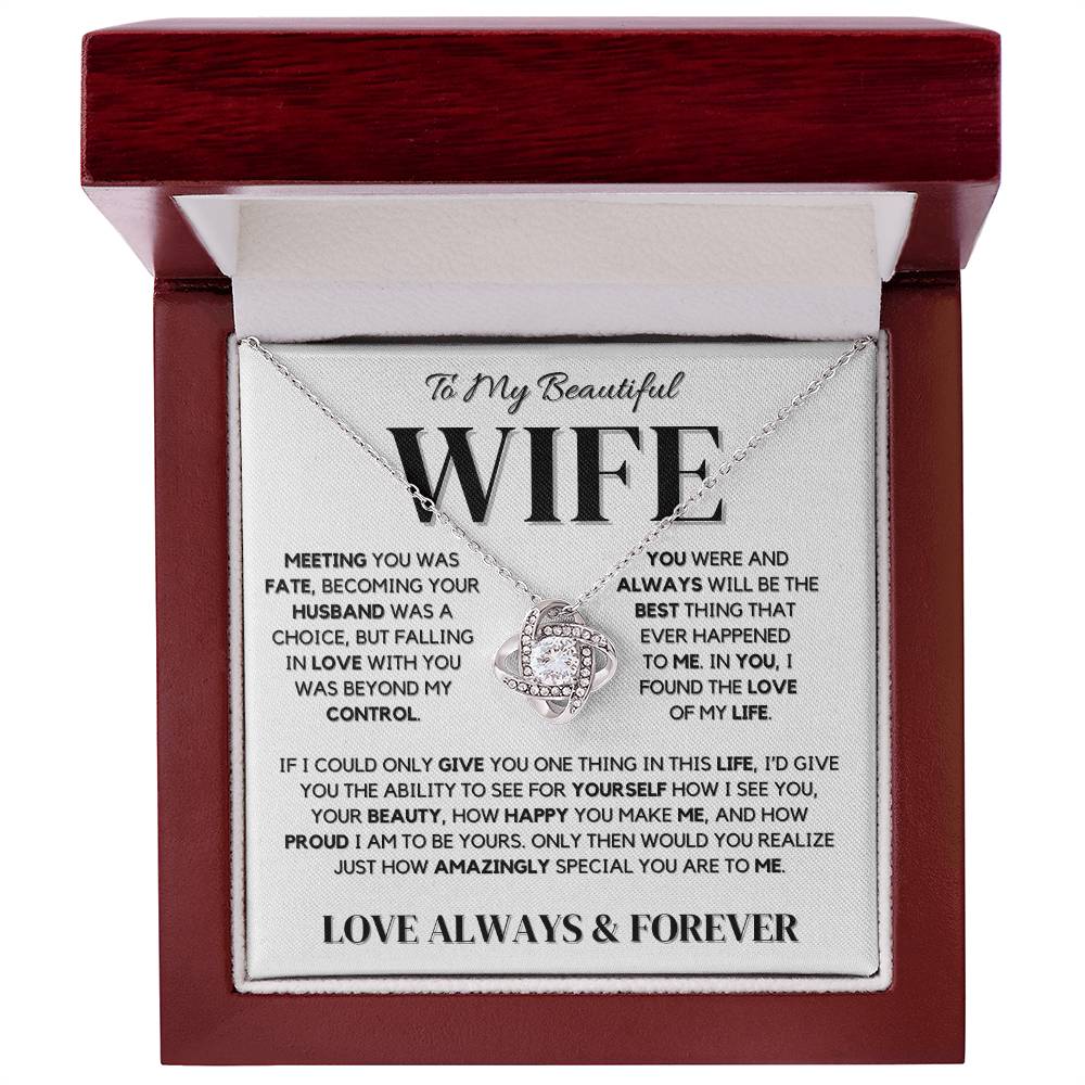 Beautiful Wife Necklace - Love Always & Forever