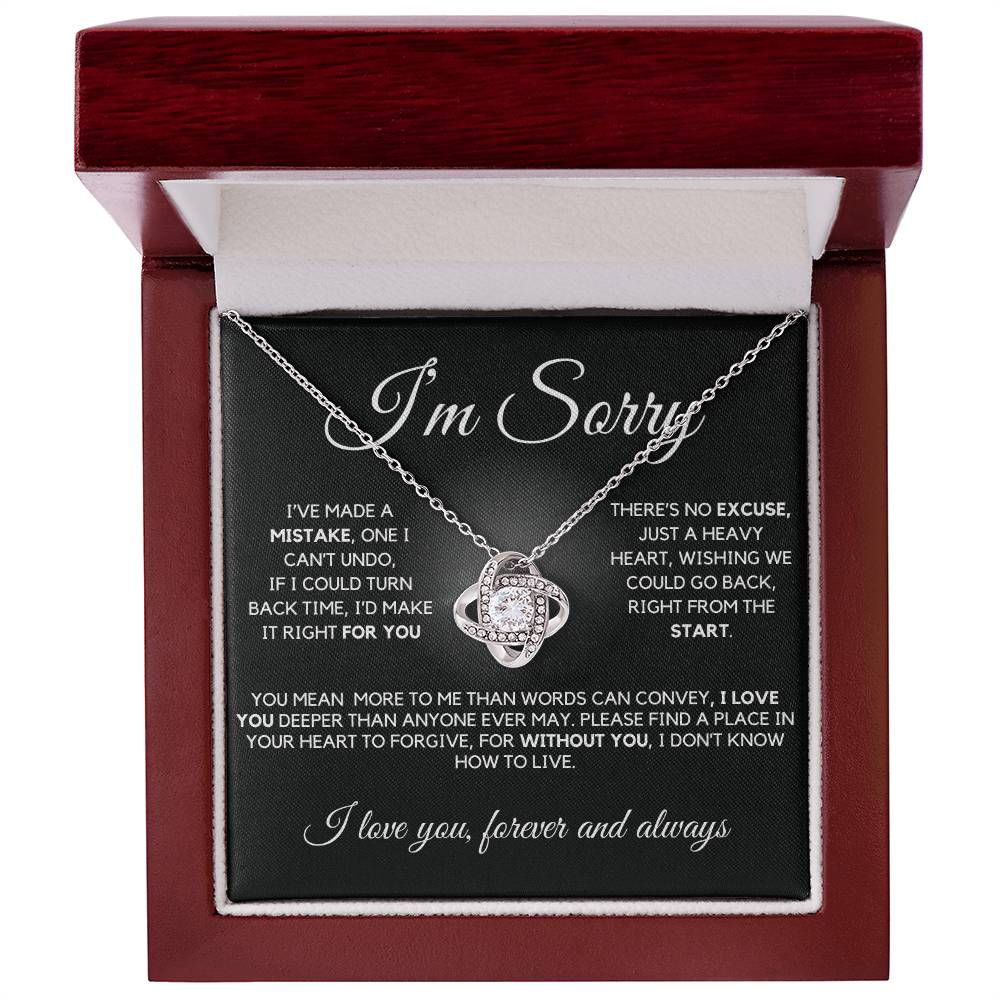 I'm Sorry Necklace Gift | Heartfelt Apology Pendant | Elegant Jewelry for Forgiveness