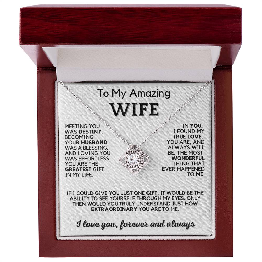 Necklace for Wife | To My Amazing Wife | Gift with Romantic Message