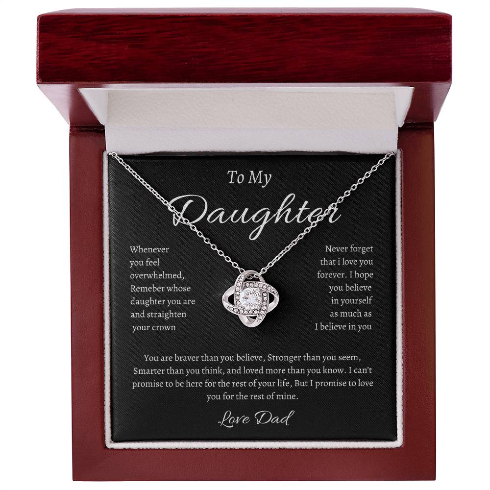 To My Daughter Necklace Gift From Dad - Strength Gift