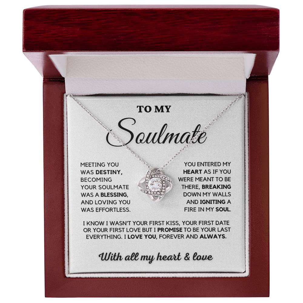 To My Soulmate Necklace | Meeting You Was Destiny | Gold or Silver