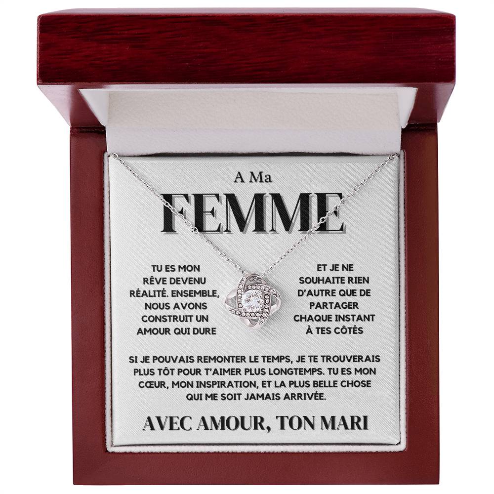 A Ma Femme – Collier Nœud d'Amour