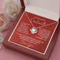 To My Soulmate Necklace – 14K White Gold Love Knot Gift