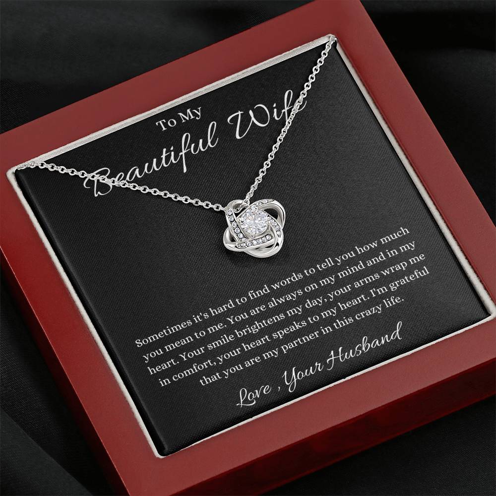 To My Wife Necklace - Valentines Day Gift From Husband