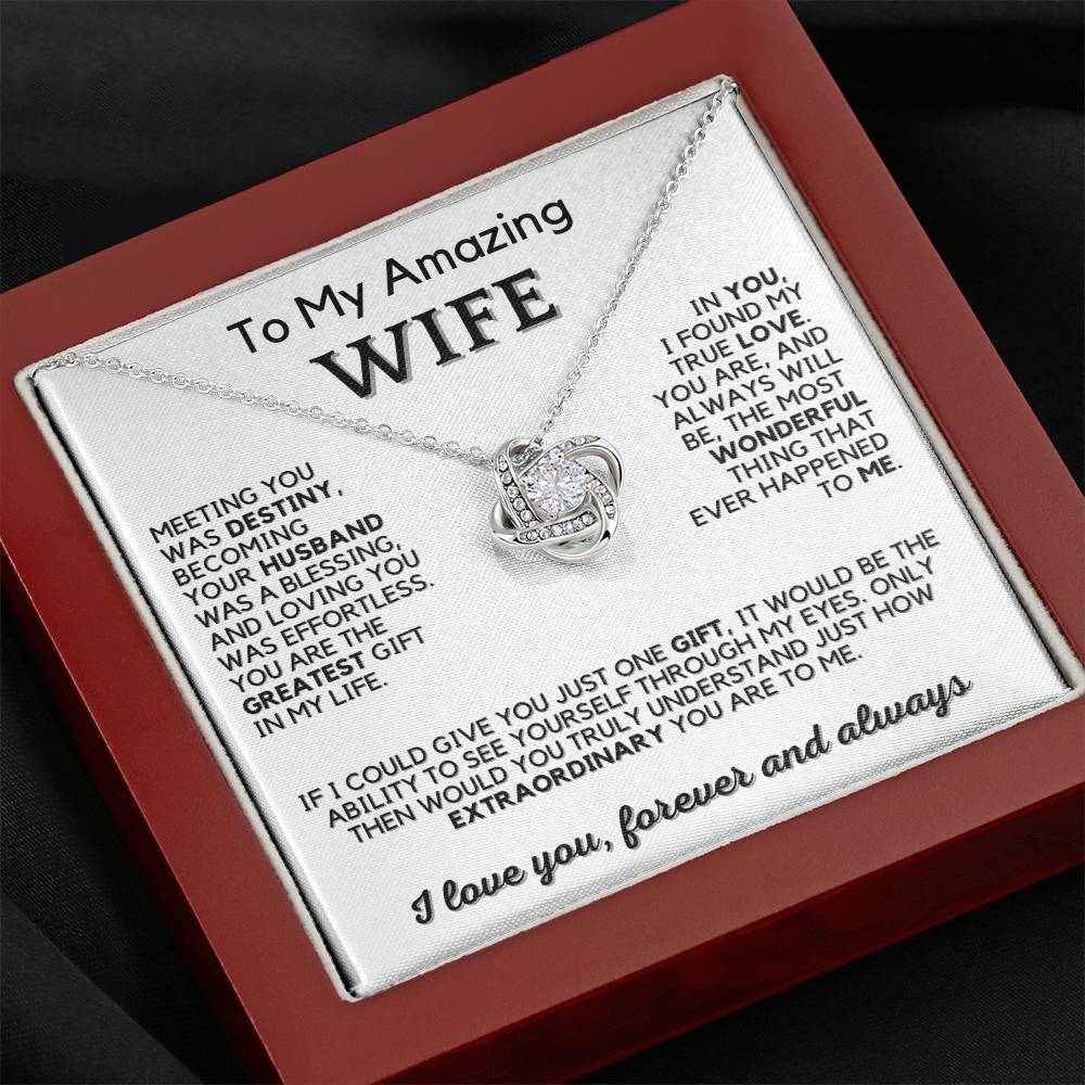 Necklace for Wife | To My Amazing Wife | Gift with Romantic Message