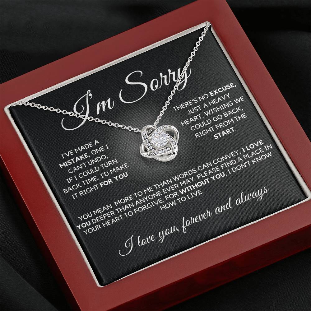 I'm Sorry Necklace Gift | Heartfelt Apology Pendant | Elegant Jewelry for Forgiveness