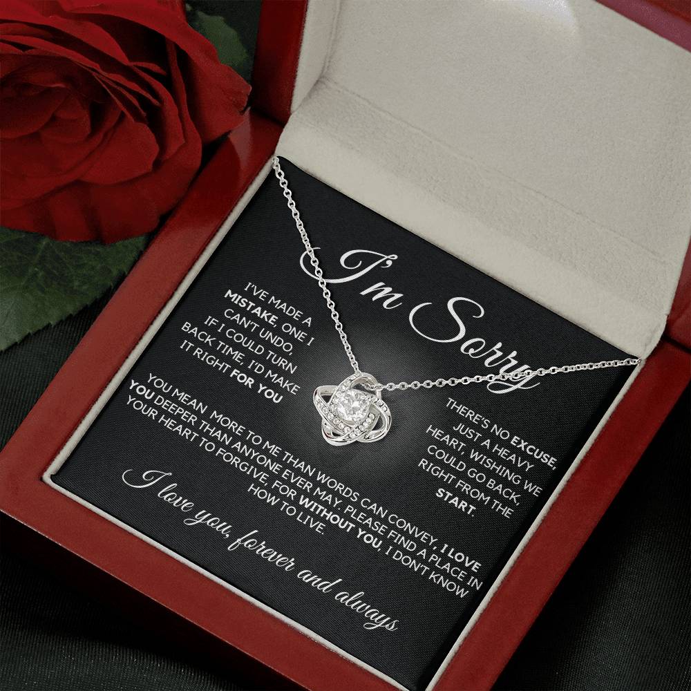 I'm Sorry Necklace Gift | Heartfelt Apology Pendant | Elegant Jewelry for Forgiveness