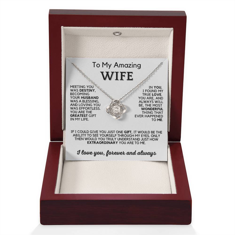 Necklace for Wife | To My Amazing Wife | Gift with Romantic Message