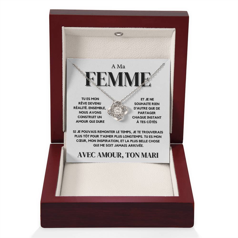 A Ma Femme – Collier Nœud d'Amour