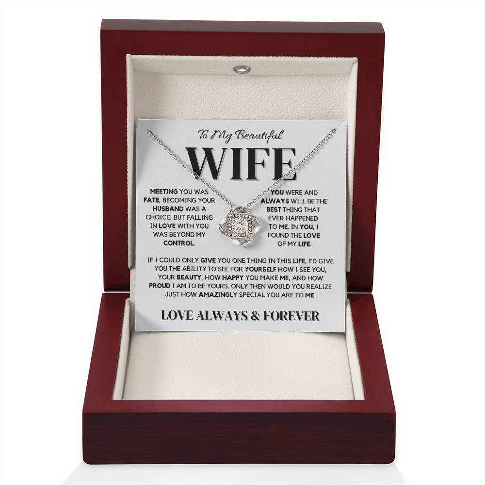 Beautiful Wife Necklace - Love Always & Forever