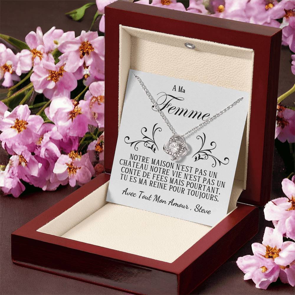 Pour Ma Femme | Collier Eternel Femme | Cadeau Personnalisé avec Message Romantique