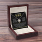 To My Beautiful Wife – Love Knot Necklace in 14K White Gold