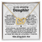À ma fille extraordinaire – Collier Cœurs Entrelacés de papa