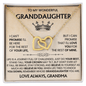 To My Wonderful Granddaughter - Interlocking Hearts Necklace