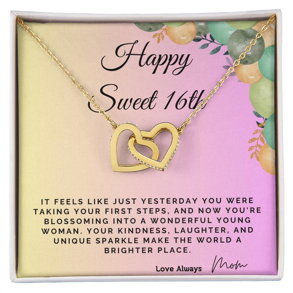 Best Sweet 16 Heart Necklace Gift From Mom