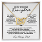 To My Precious Daughter – Interlocking Hearts Necklace from Dad