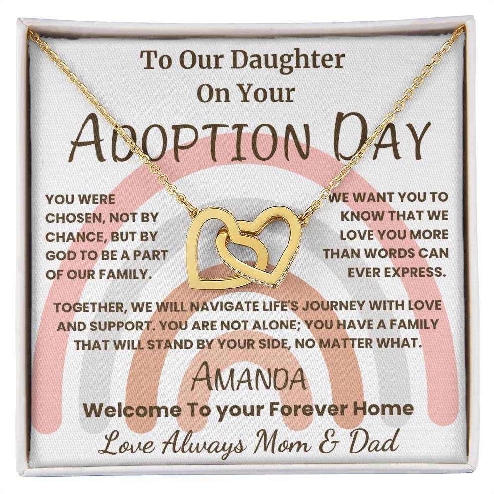 Adoption Day Necklace for Daughter - You Were Chosen  | Personalized Gift from Mom & Dad