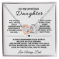 To My Precious Daughter – Interlocking Hearts Necklace from Dad