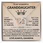 To My Wonderful Granddaughter - Interlocking Hearts Necklace