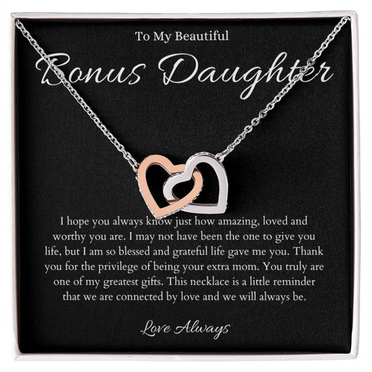 To My Bonus Daughter Necklace -  Gift For Bonus Daughter