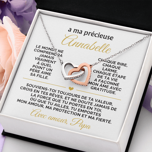 Collier Cœurs Pour Fille avec Nom et Signature
