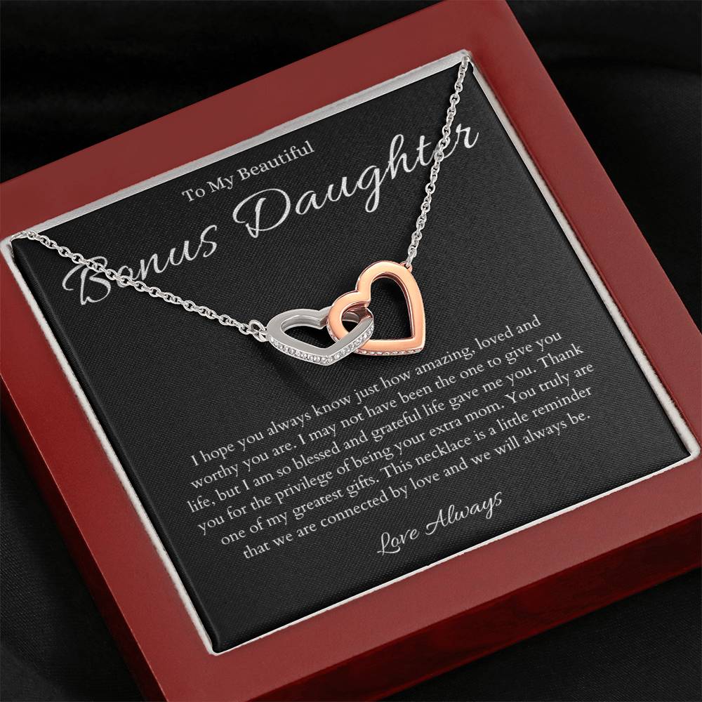 To My Bonus Daughter Necklace -  Gift For Bonus Daughter